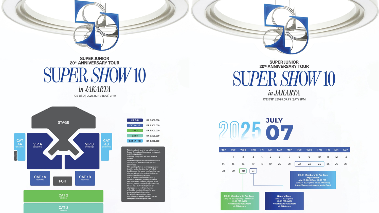 Harga Tiket Konser Super Junior di Jakarta 2025, Termurah Rp1,9 Juta
