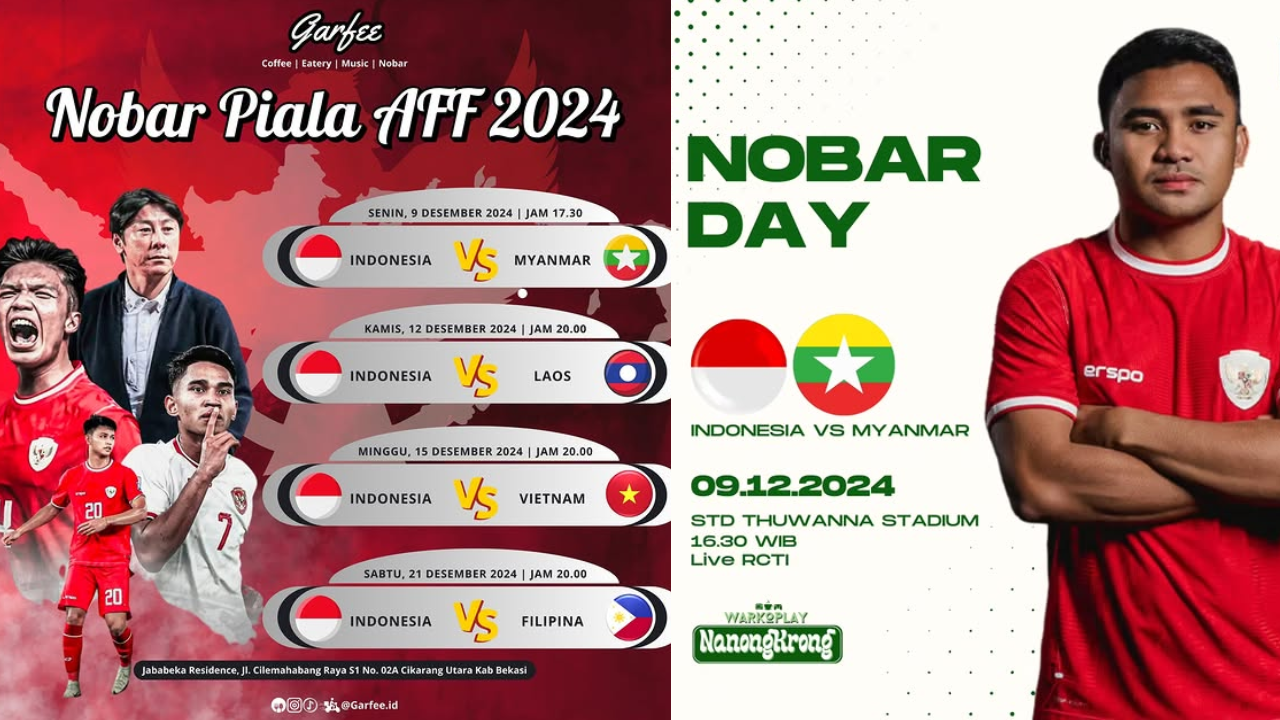 5 Lokasi Nobar Timnas Indonesia vs Myanmar Piala AFF 2024 di Bekasi Hari Ini, Buruan Warga Merapat!