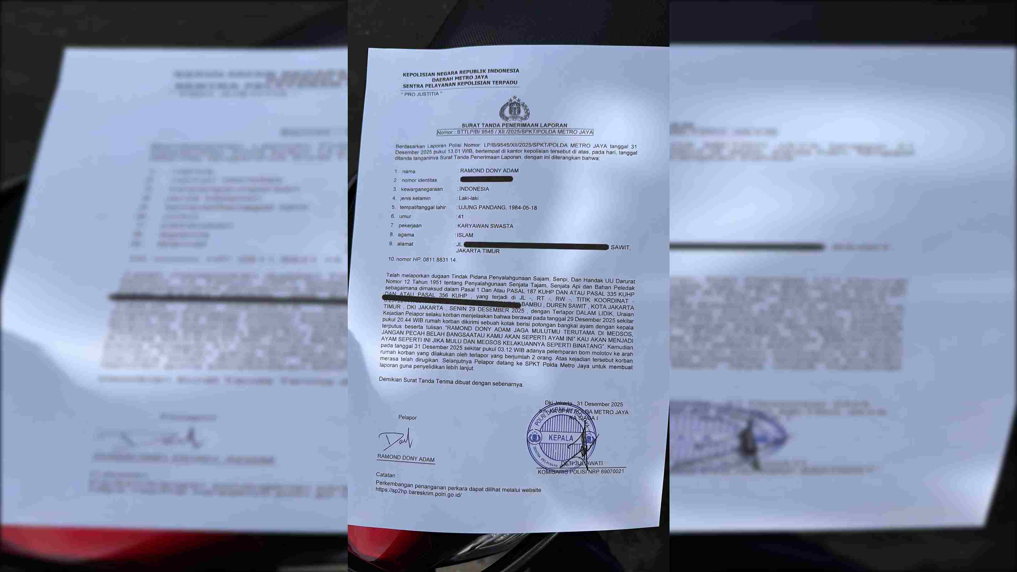 Sudah LP, DJ Donny Ungkap Detik-detik Terima Paket Bangkai Ayam dan Rumah Dilempar Molotov