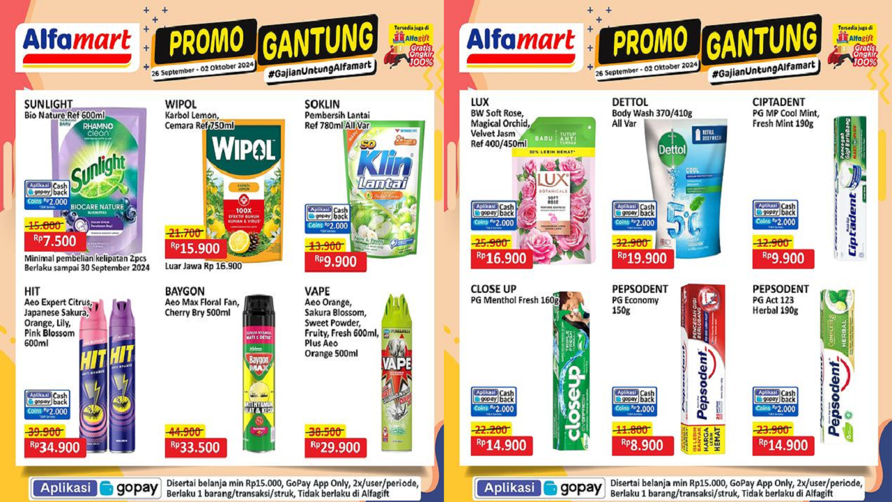 Katalog Promo Alfamart Hari Ini 2 Oktober 2024, Soklin Lantai hanya Rp9 Ribuan