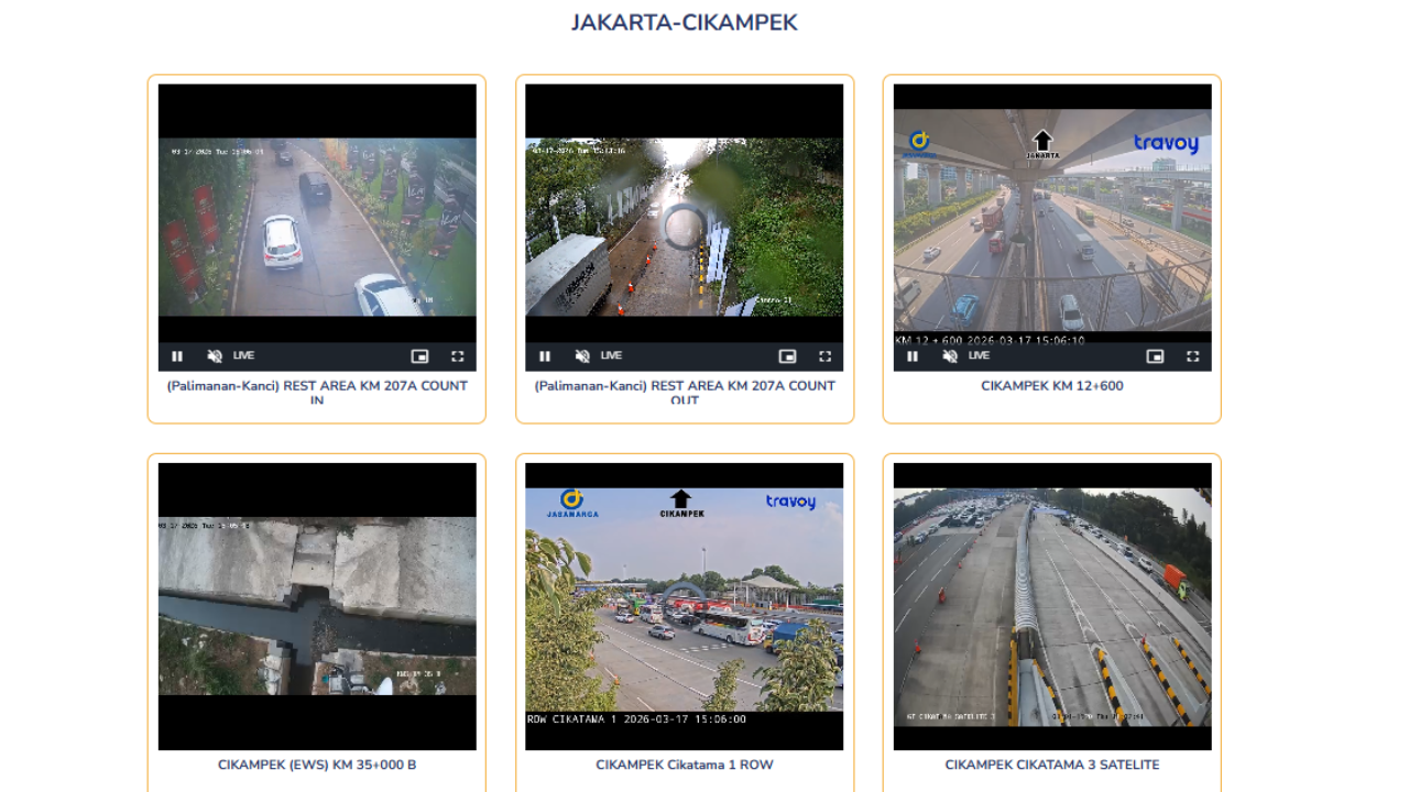 Link CCTV Tol Jakarta-Cikampek Mudik Lebaran 2026 Gratis, Pantau Arus Lalu Lintas Real Time
