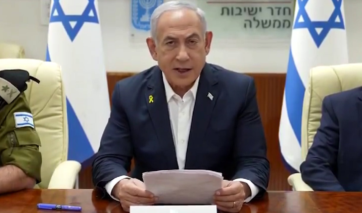 Tangan Netanyahu Gemetar Saat Komentari Serangan Rudal Iran ke Tel Aviv