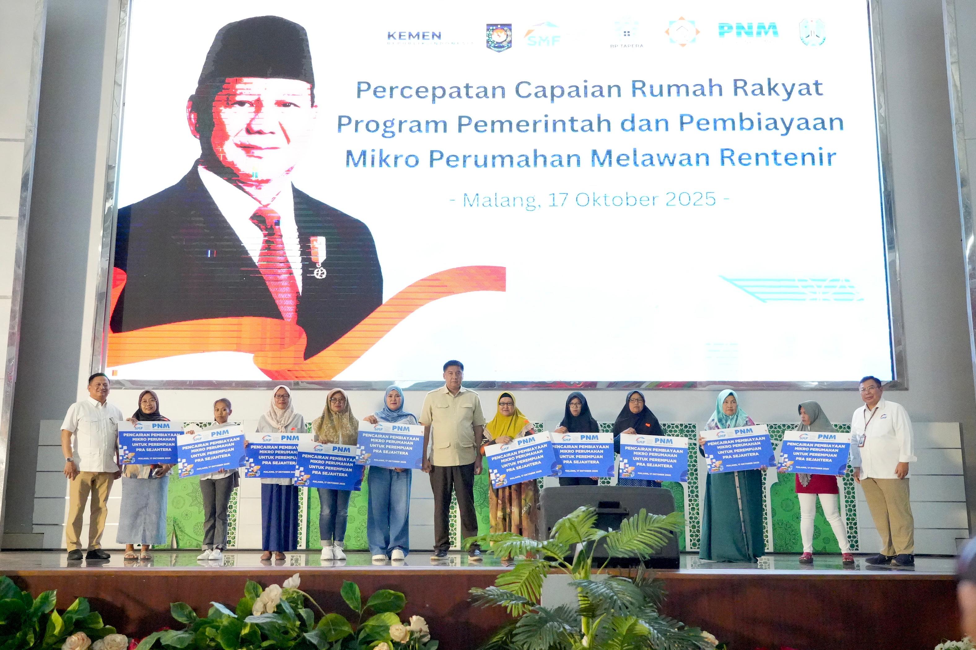 PNM Bersama Menteri PKP Berikan Pembiayaan Terjangkau untuk Renovasi Rumah Usaha Nasabah Mekaar di Malang