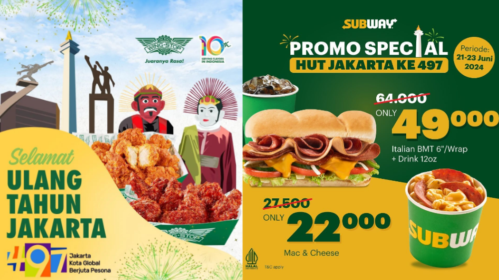 7 Promo HUT ke-497 Kota Jakarta Terbaru! Ada Subway, Wingstop, KFC, hingga Krispy Kreme