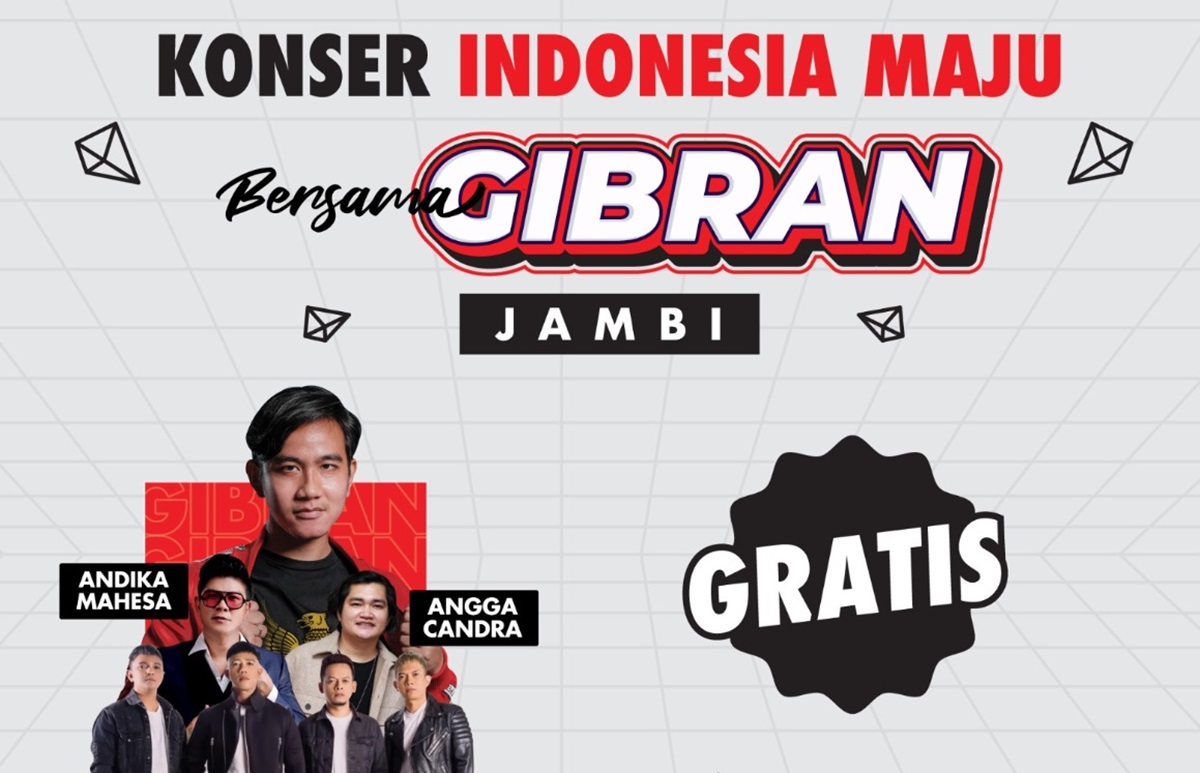 Sapa Jambi, Gibran Hadiri Konser yang Dimeriahkan Repvblik dan Andika Kangen Band 