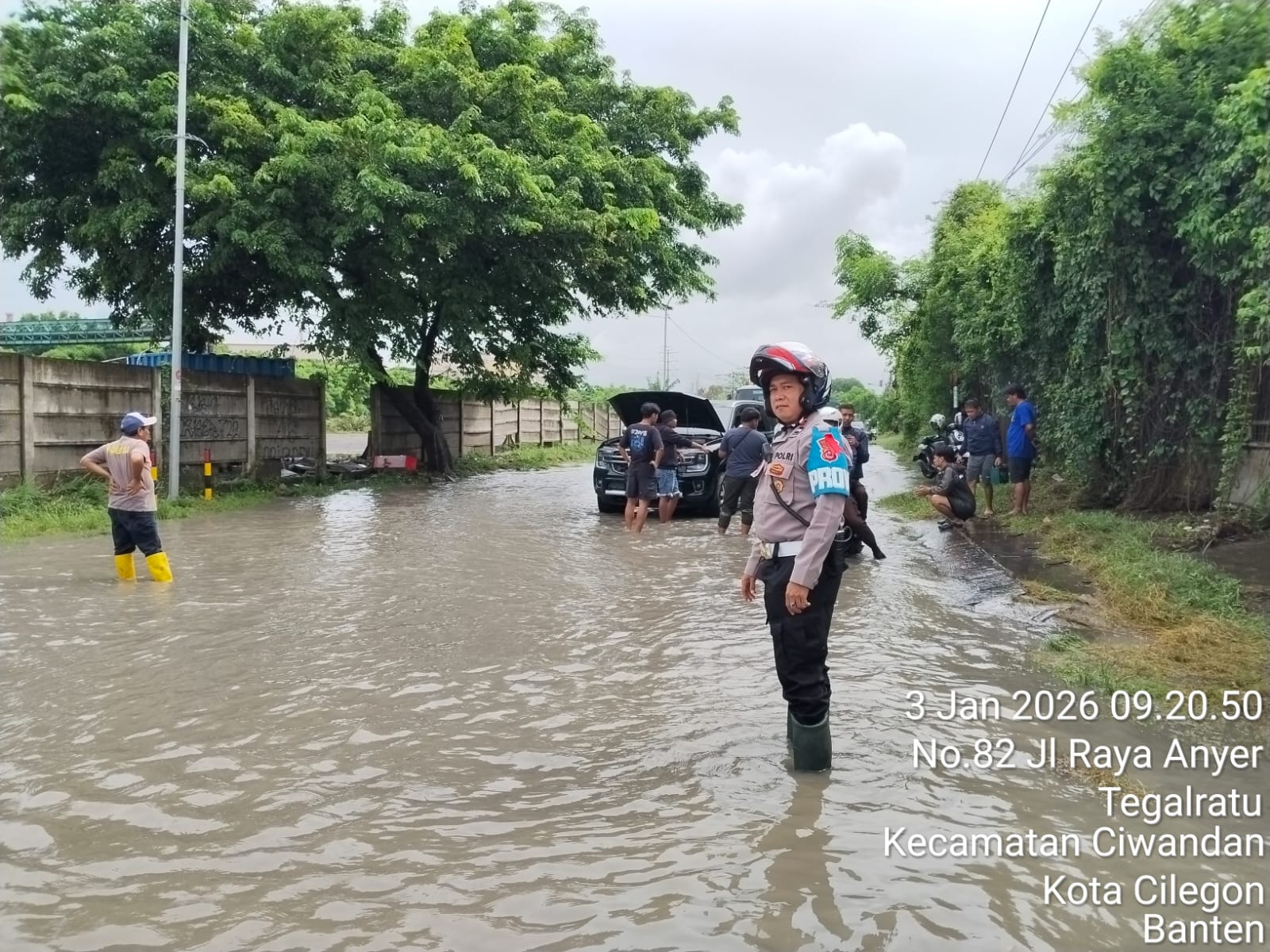 Cilegon Banjir, Akses Lingkar Selatan Wisata Anyer Lumpuh