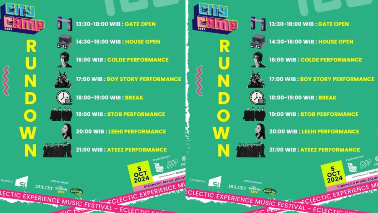 Rundown City Camp Indonesia di Indonesia Arena 5 Oktober 2024, ATEEZ Jadi Penutup