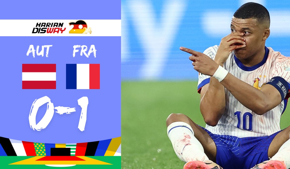 Austria vs Prancis 0-1: Mbappe Sampai Patah Hidung, Les Blues Hanya Menang Tipis 