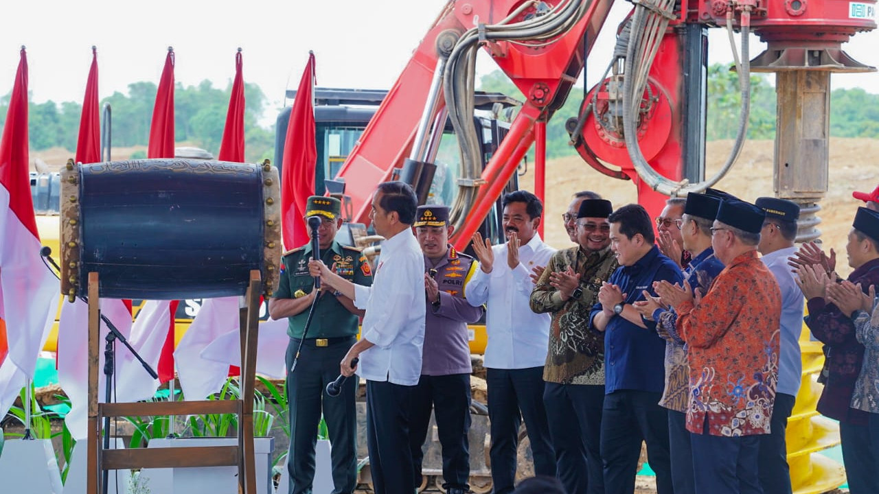 Jokowi Peletakan Batu Pertama Masjid Negara di IKN, Kapasitas 61 Ribu Jamaah 