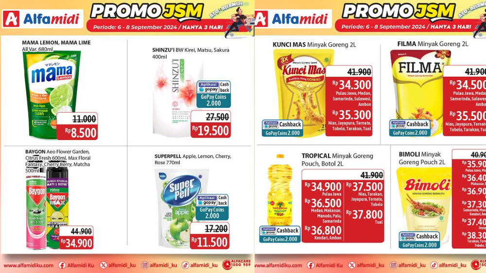 Katalog Promo JSM Alfamidi 6-8 September 2024, Mama Lemon hanya Rp18 Ribuan