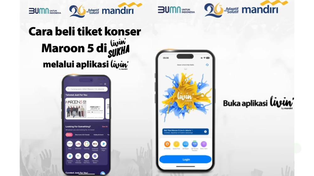 Link dan Cara Beli Tiket Mandiri Presale Konser Maroon 5 di Jakarta, Dibuka Pakai Livin' Mandiri