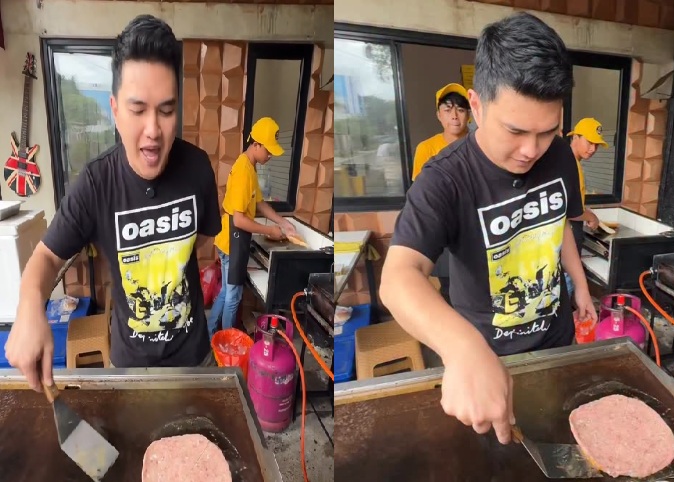 Banting Setir! Aldi Taher Jualan Burger, Tayangan TikTok Tembus Sejuta Views