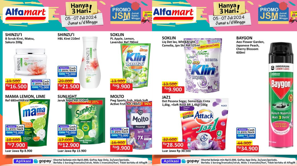 Katalog Promo Alfamart Hari Ini 6 Juli 2024, Soklin Cuma Rp9 Ribu