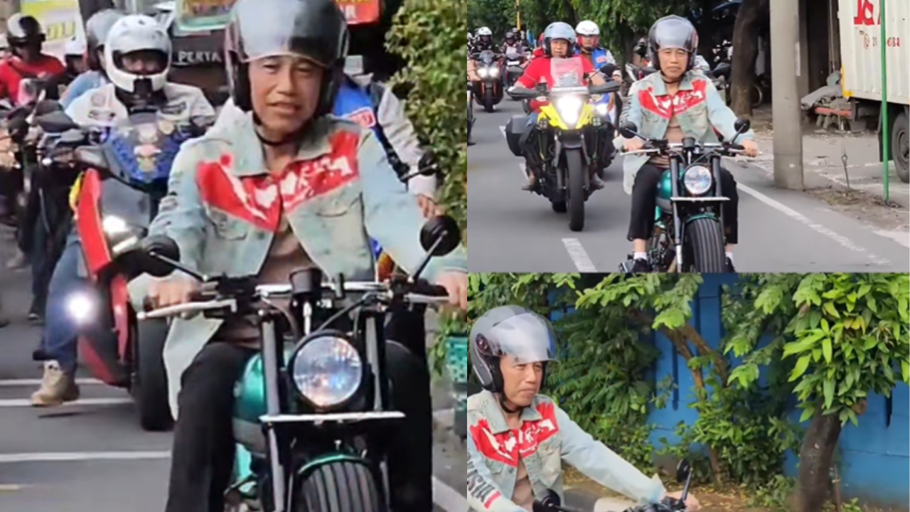 Momen Keseruan Jokowi Touring Bareng Legend Riders Keliling Solo Peringati Tahun Baru Imlek 2025