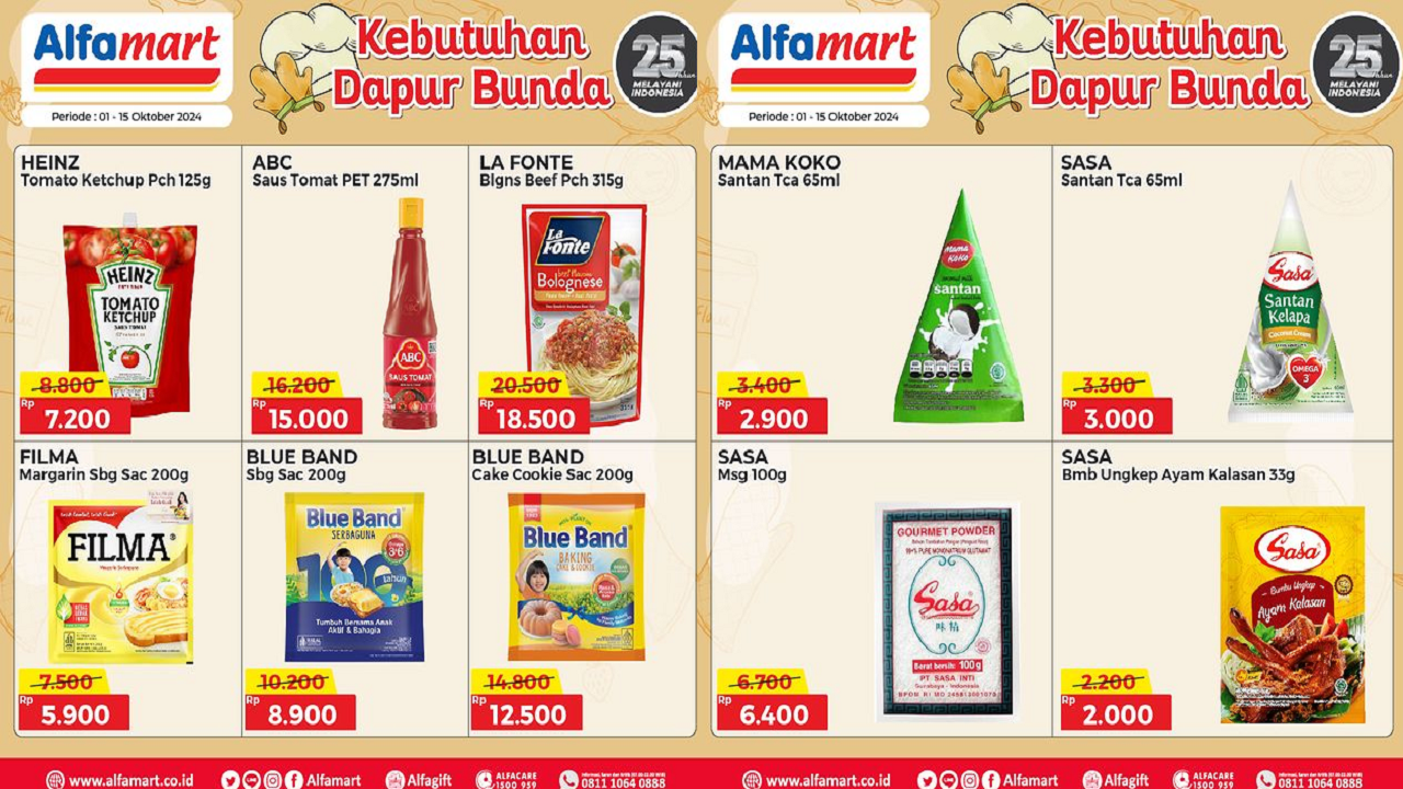 Katalog Promo Alfamart Hari Ini 7 Oktober 2024, Kebutuhan Dapur Mulai dari Rp2 Ribuan