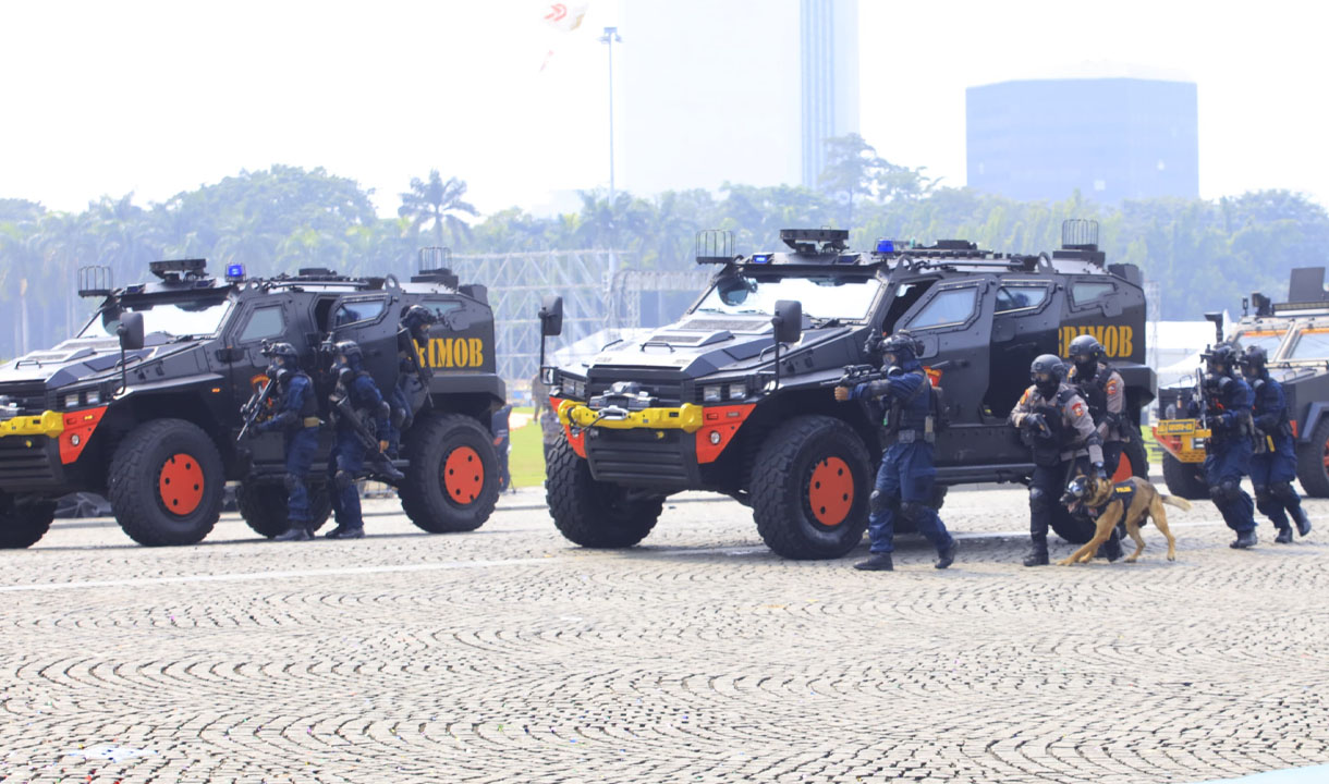 HUT Bhayangkara di Monas: 5.888 Personel Gabungan Amankan Rangkaian Acara  