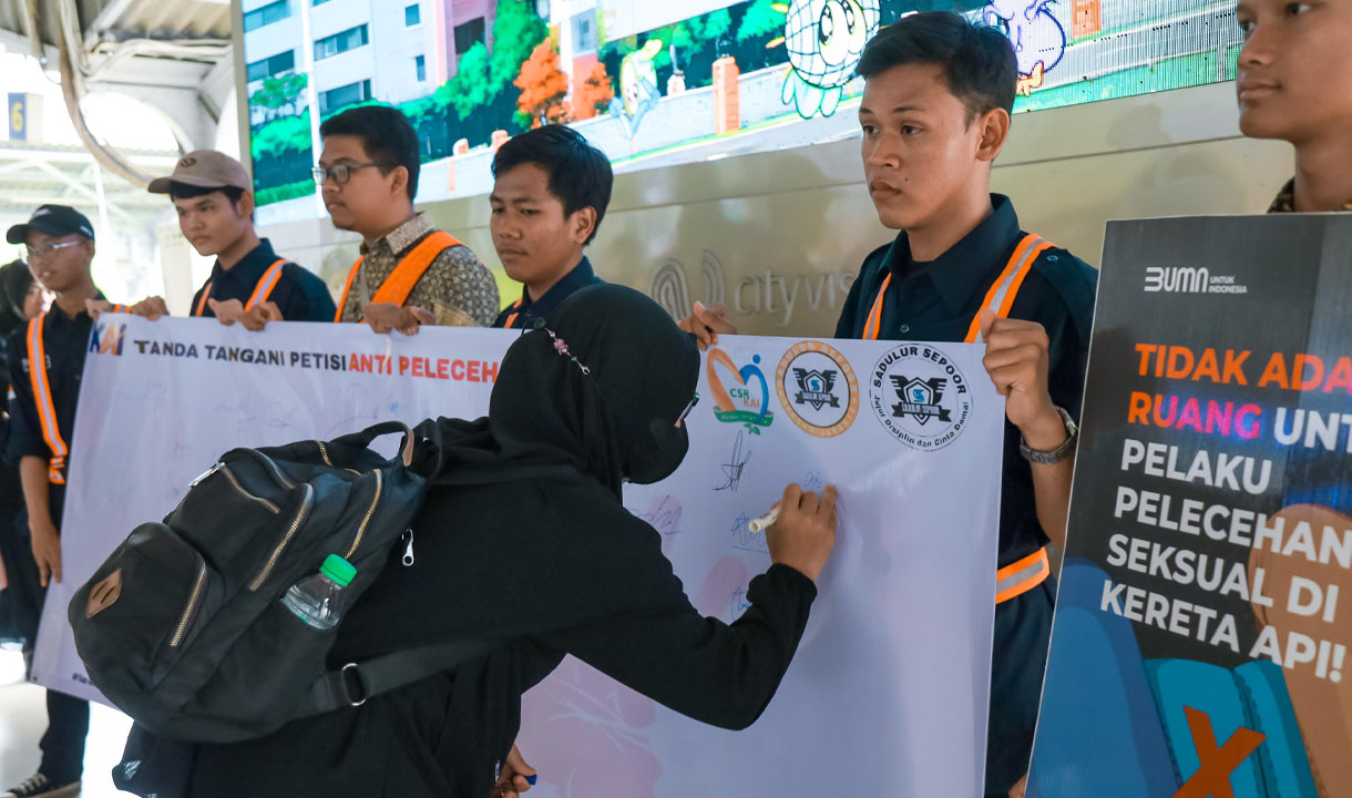 KAI Daop 1 Gelar Kampanye Pencegahan Tindak Pelecehan untuk Tingkatkan Kenyamanan Penumpang 