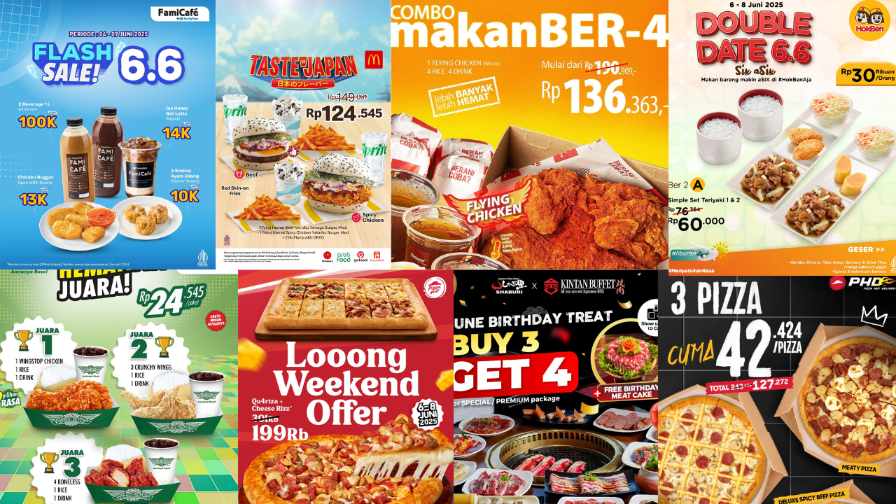 10 Promo Makanan dan Minuman 6.6 Juni 2025, Idul Adha 2025 Makan Enak tapi Murah