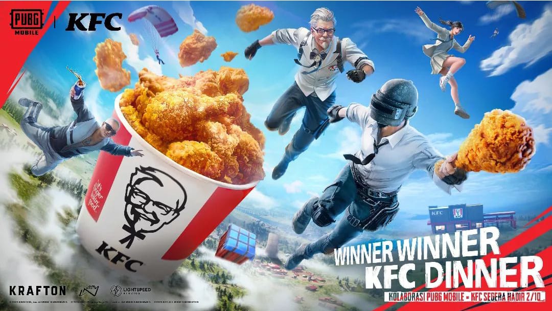 Kolaborasi KFC x PUBG Mobile, Main Game Sambil Makan Virtual di KFC Royale