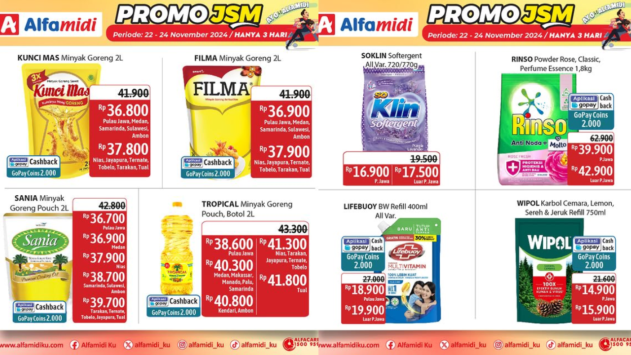 Katalog Promo JSM Alfamidi Minggu Ini 22-24 November 2024, Detergen Mulai Rp9 Ribuan