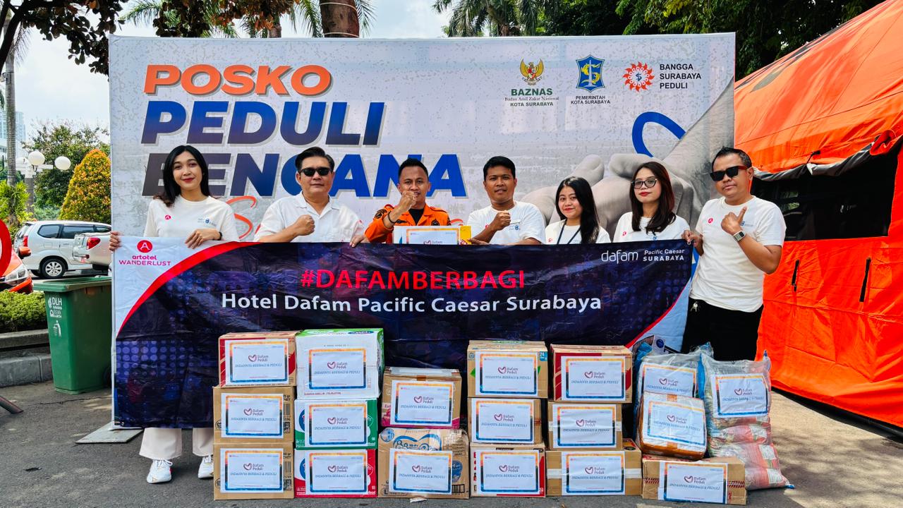 Dafam Pacific Caesar Surabaya Salurkan Bantuan untuk Korban Bencana Sumatera dan Aceh