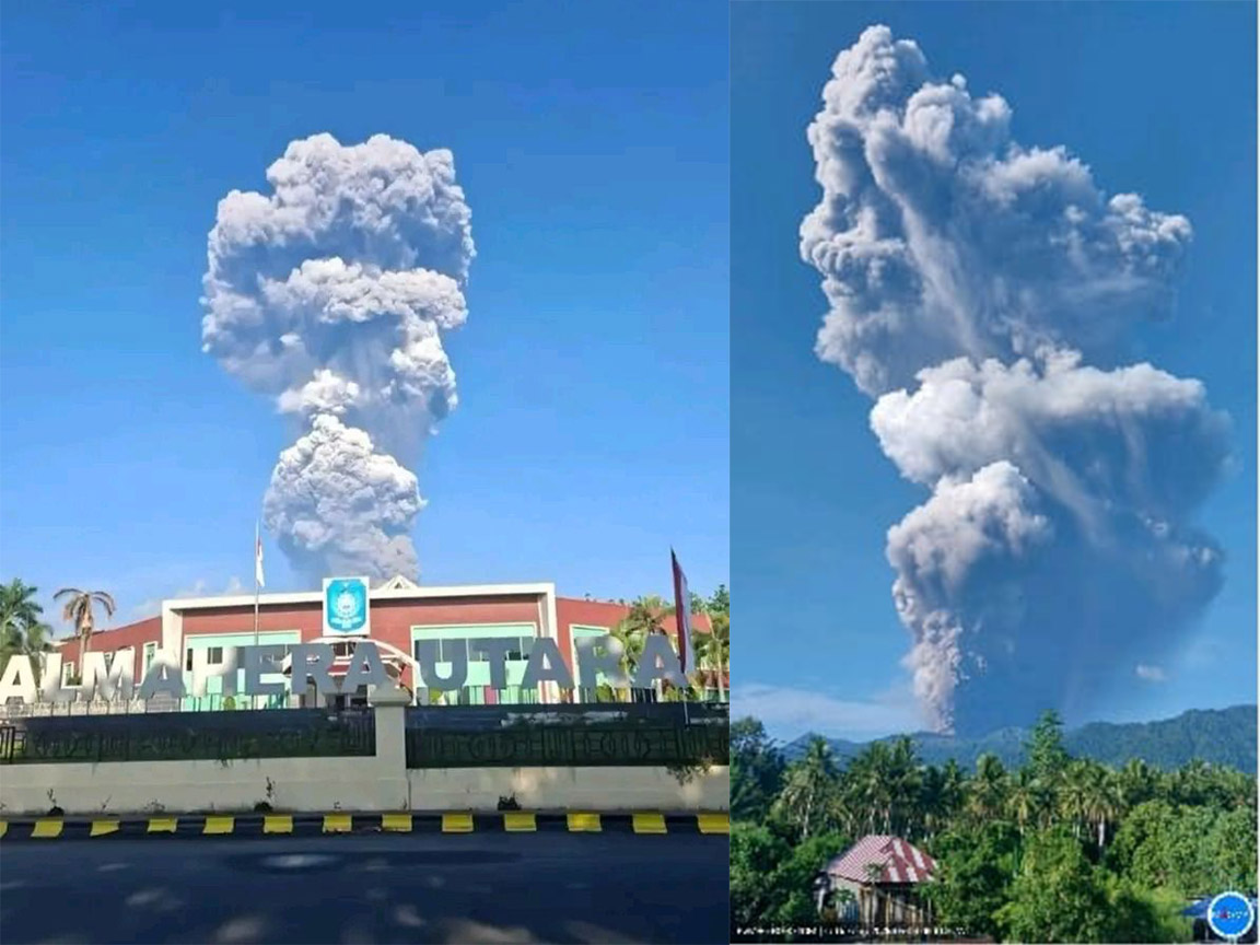 Gunung Dukono di Halmahera Utara Meletus, Kolom Abu Capai 10.000 Meter