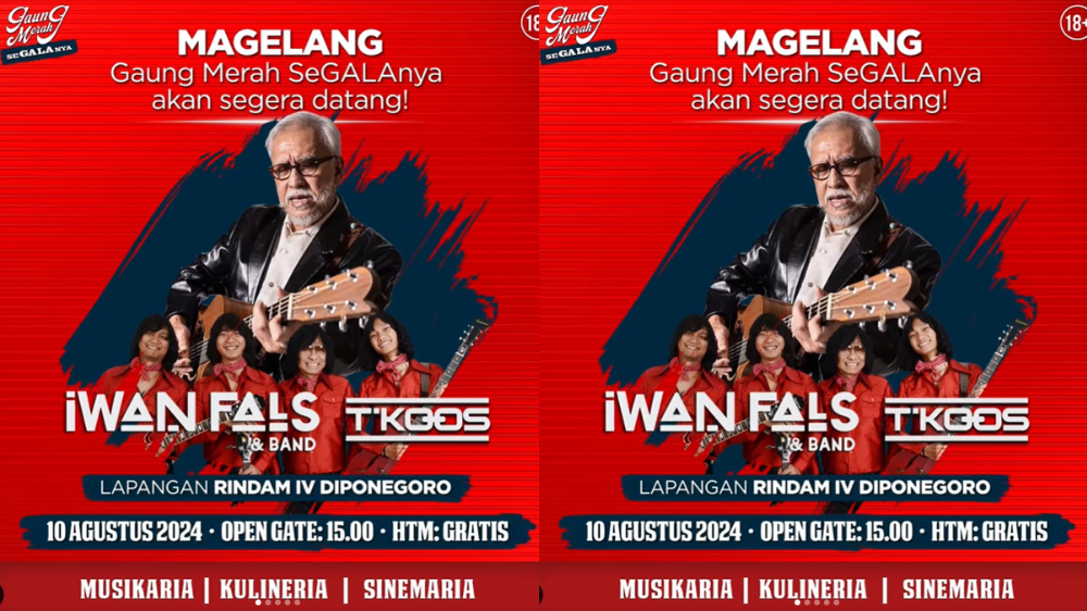 Konser Gratis Iwan Fals di Magelang 10 Agustus 2024, Cek Lokasinya di Sini