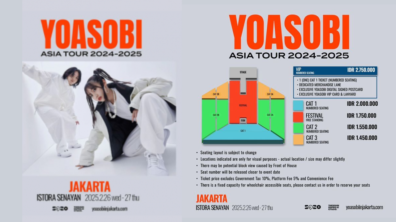 Link dan Cara Beli Tiket Konser YOASOBI di Jakarta 2025, Dijual Besok Pukul 10.00 WIB