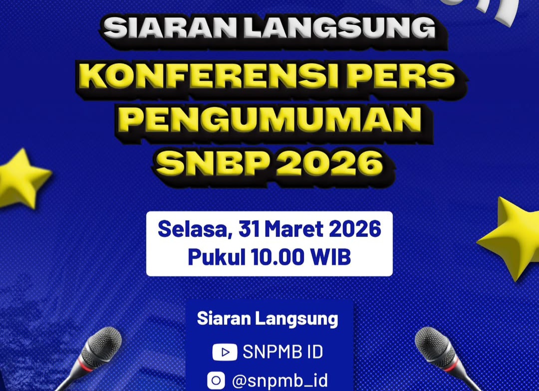 Link Live Streaming Konferensi Pers Pengumuman SNBP 2026, Camaba Jangan sampai Ketinggalan!