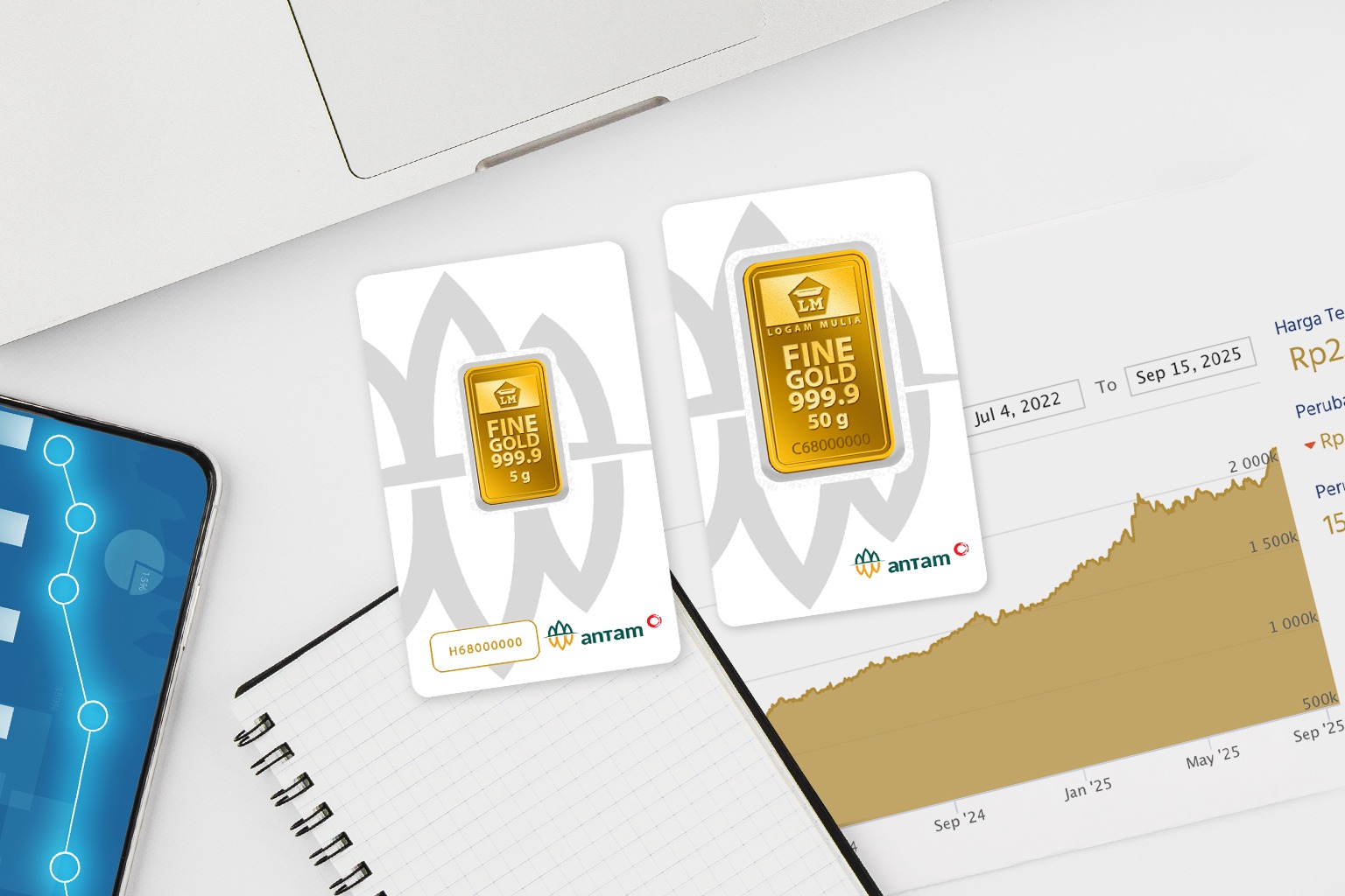 Harga Emas Antam Hari Ini Kembali Anjlok Rp18 Ribu, Cek Daftar Terbarunya