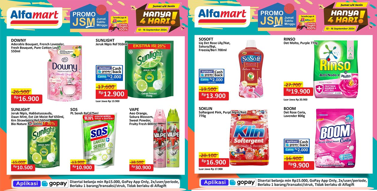 Katalog Promo JSM Alfamart Hari Ini 14 September 2024, Belanja Sabun Cuci Baju hanya Rp9 Ribu