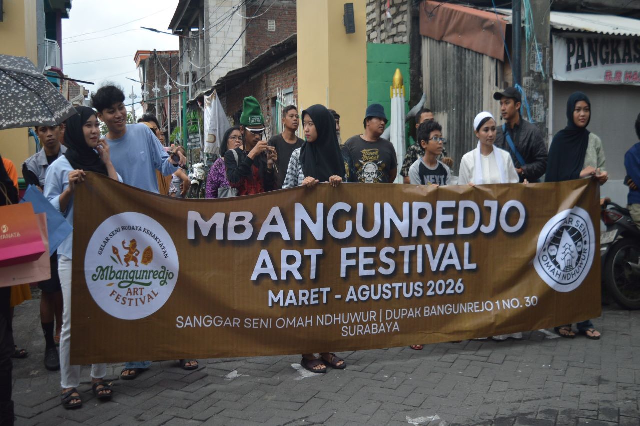 Wayang Koran Bekas, Ecoprint, dan Puisi Bernuansa IWD 2026 dalam Mbangunredjo Art Festival 