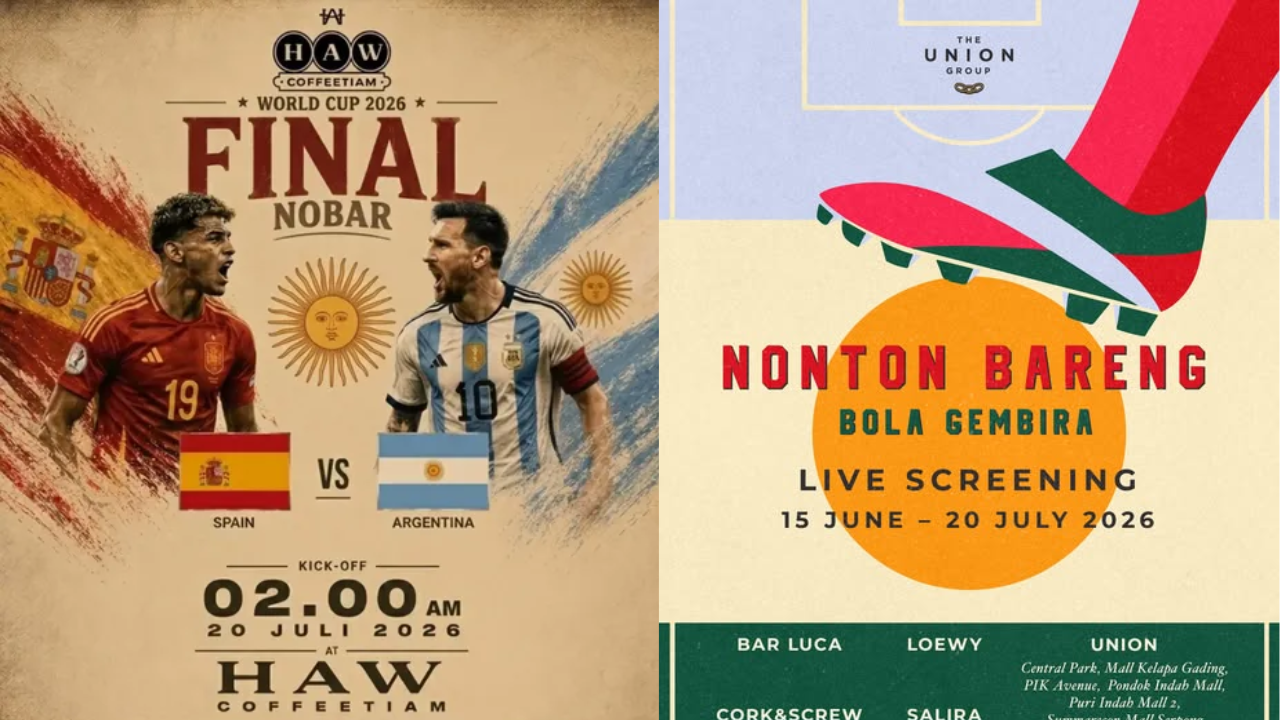 29 Lokasi Nobar Final Piala Dunia 2026 di Jakarta, Dukung Spanyol vs Argentina
