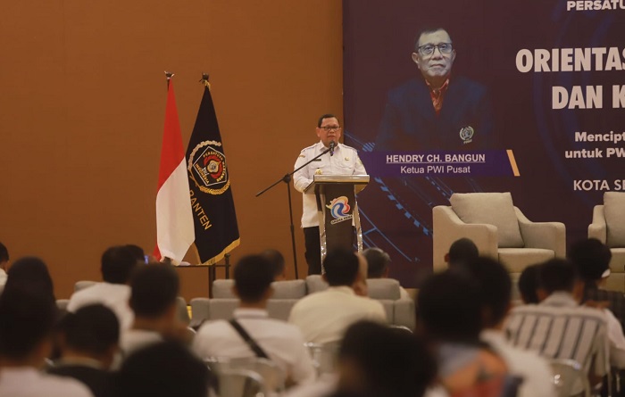 Hadiri OKK PWI Banten, Pj Gubernur Banten Damenta Minta Dukungan Pers Sampaikan Kebijakan Pemprov ke Masyarakat