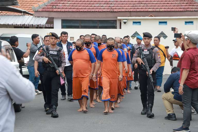 30 Pengedar dan Bandar Narkoba Masuk Tahanan Polres Jombang