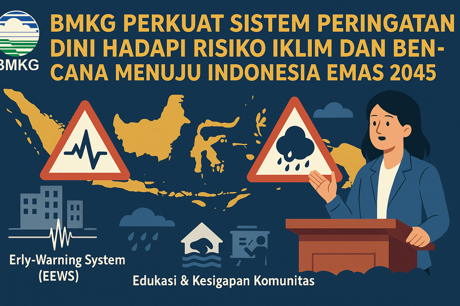 HMKGN ke-78: BMKG Dorong Aksi Dini Hadapi Risiko Bencana dan Perubahan Iklim