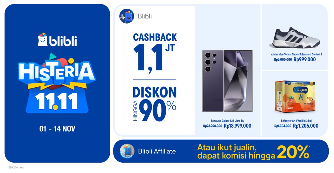 Belanja lebih untung di promo 11.11 dari sekarang hingga 14 November 2024