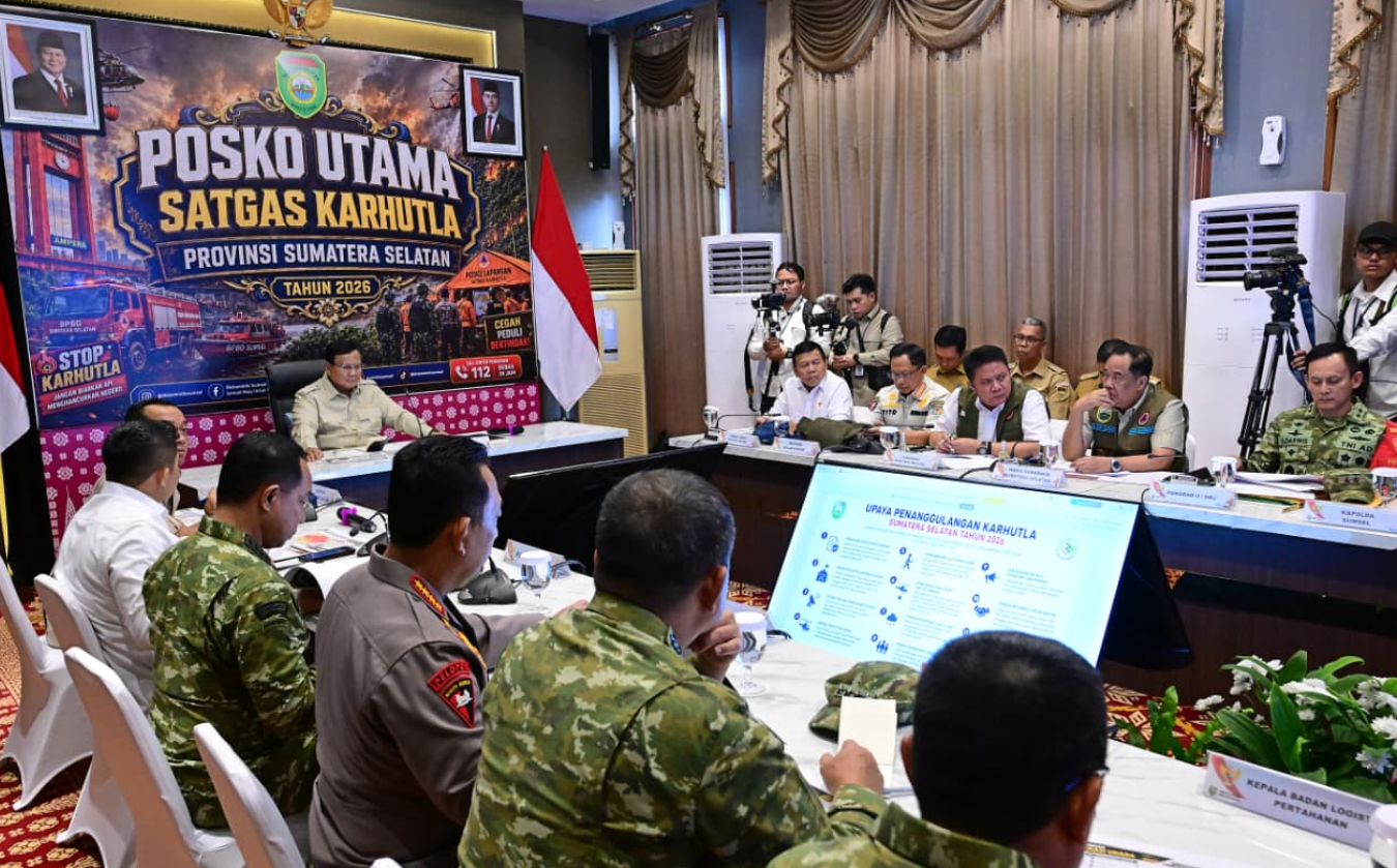 Karhutla di Sumsel Belum Padam, Prabowo Dorong Ubi Bombing dari Singkong