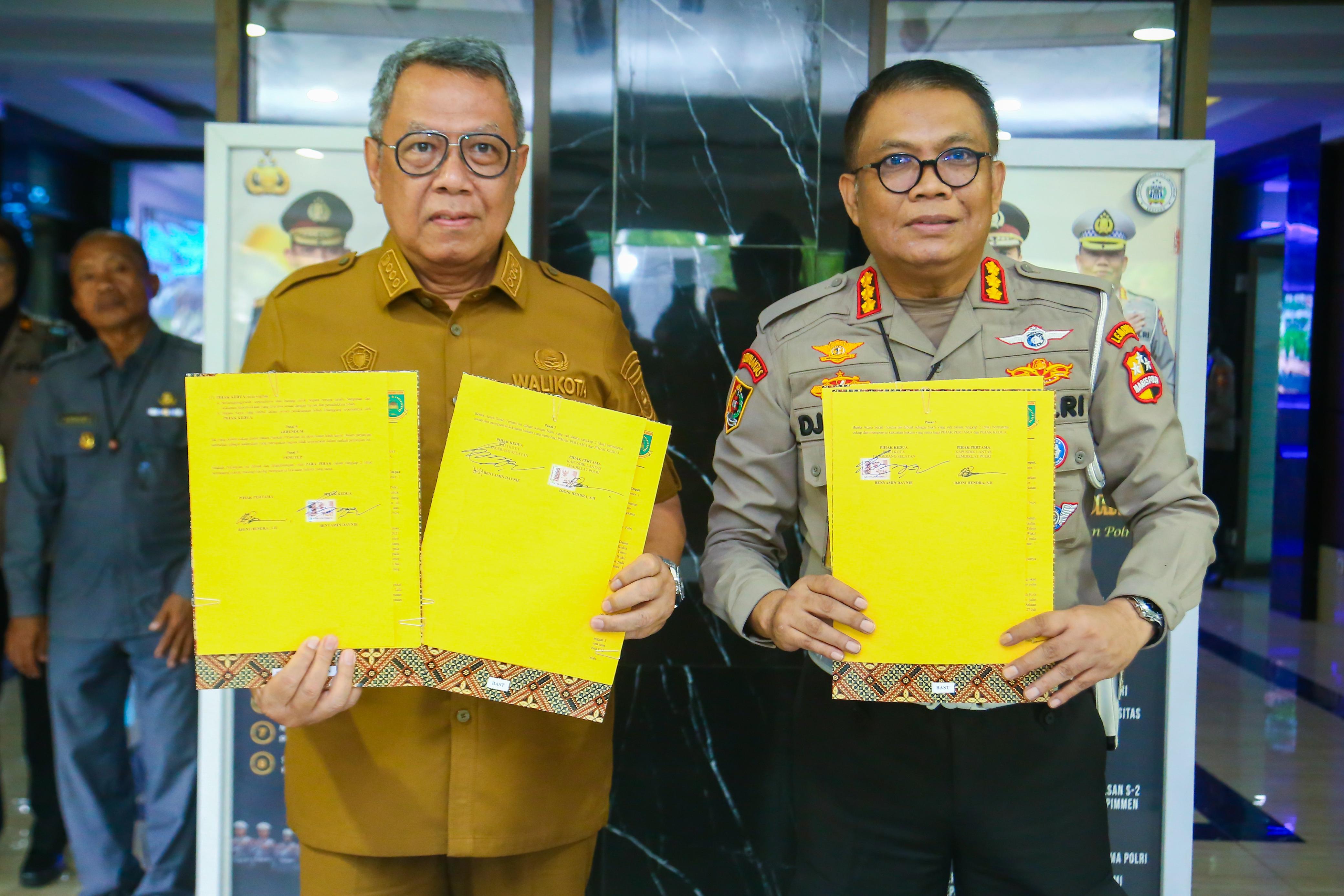 Pemkot Tangsel Terima Hibah Aset Tanah dan Bangunan untuk Pelebaran Jalan di Pusdik Lantas Polri 