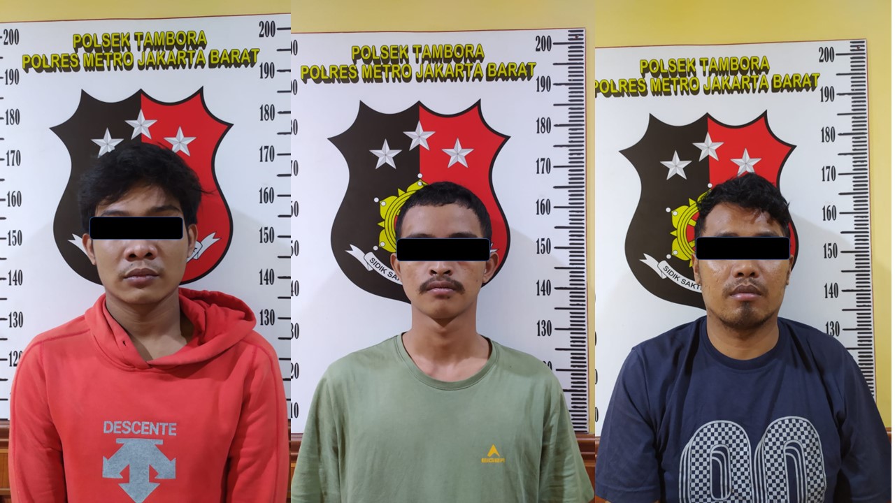 2 Bulan Buron, 3 Pencuri Motor Pak RT di Tambora Akhirnya Tertangkap