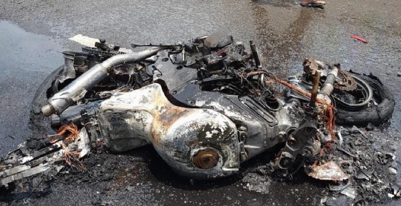Kecelakaan Moge Terbakar di BSD, Saksi Mata: 'Motor Ojol Main Potong Jalan Aja!'