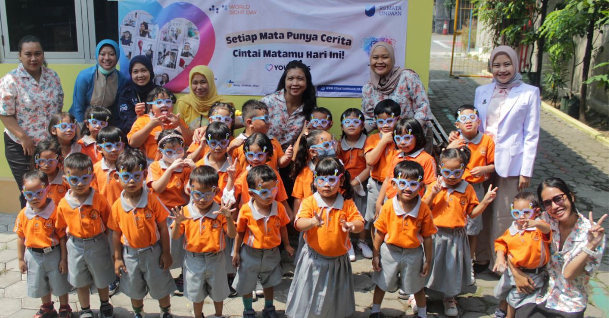 RS Mata Undaan Surabaya Peringati World Sight Day di PG Twinkle, Jaga Kesehatan Penglihatan Anak
