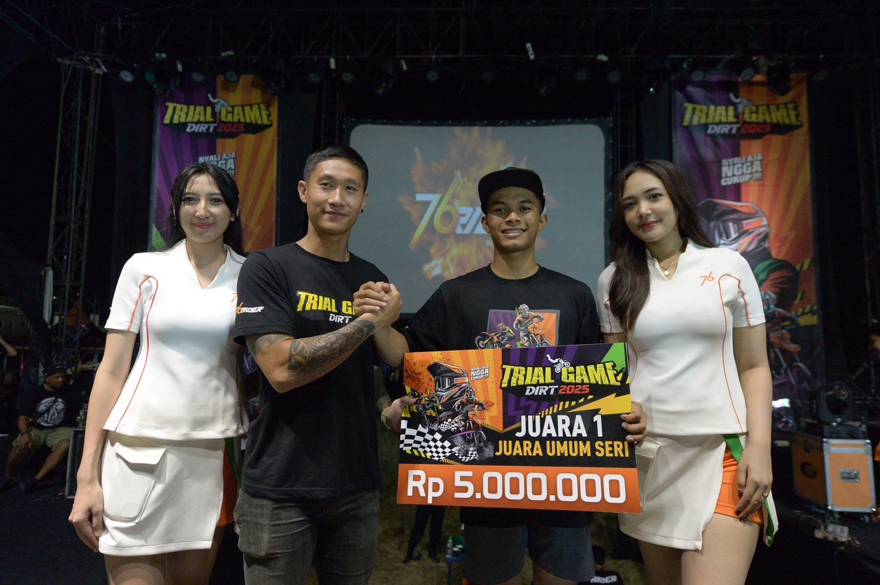 Dulang Poin Sempurna di Kelas FAA Open, M. Zidane Alnesa Jadi Jawara Trial Game Dirt 2025