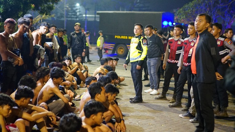  Polres Malang Obrak Balap Liar Akhir Pekan