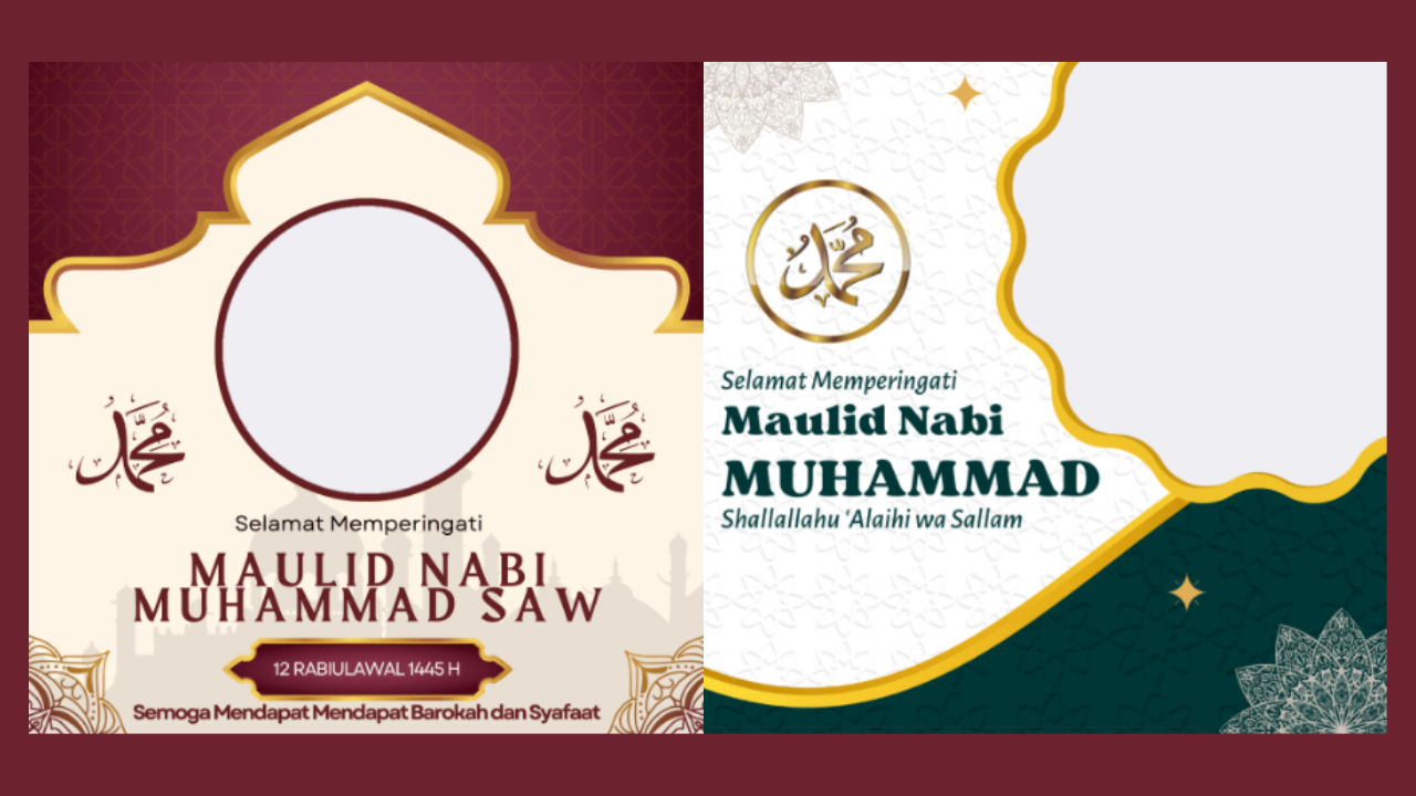 50 Link Twibbon Maulid Nabi 2025 Desain Kreatif Nuansa Islami, Cocok Bagikan di Media Sosial Kamu