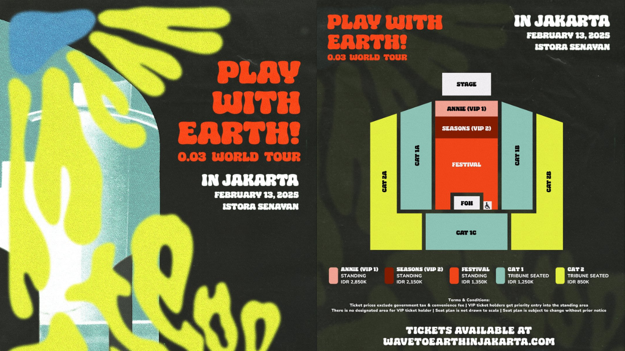 Harga Tiket Konser Wave To Earth di Jakarta, Paling Murah Rp850 Ribu