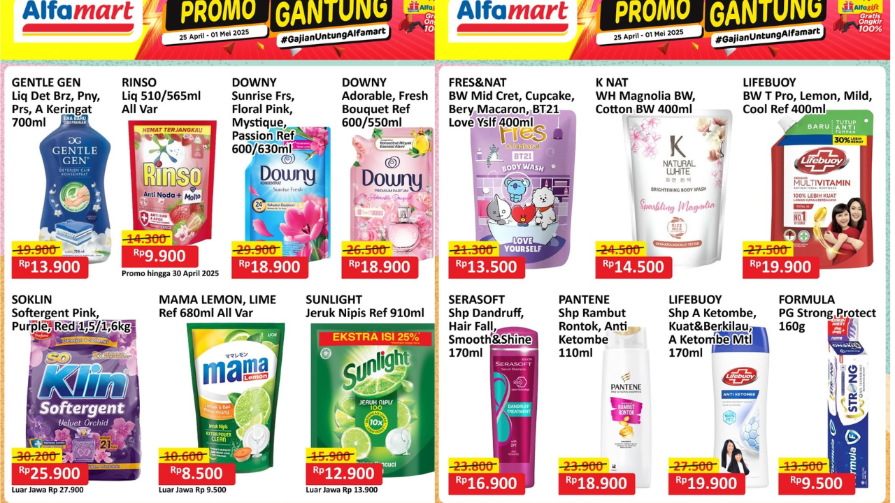 Promo JSM Alfamart Terbaru Hari Ini 27 April 2025, Spesial Gajian Sabun Cuci Piring Mulai Rp8 Ribuan