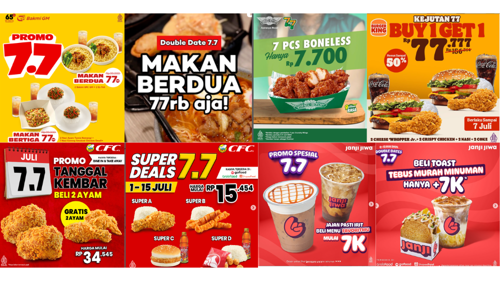 7 Promo Makanan dan Minuman Spesial 7.7 Juli 2024, Ada Bakmi GM, Burger King hingga Wingstop