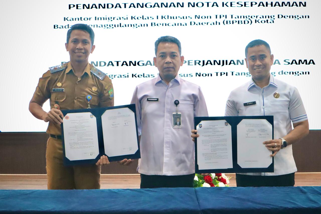 Imigrasi Tangerang Perkuat Kesiapsiagaan Darurat Lewat MoU dengan BPBD dan Lapas Pemuda
