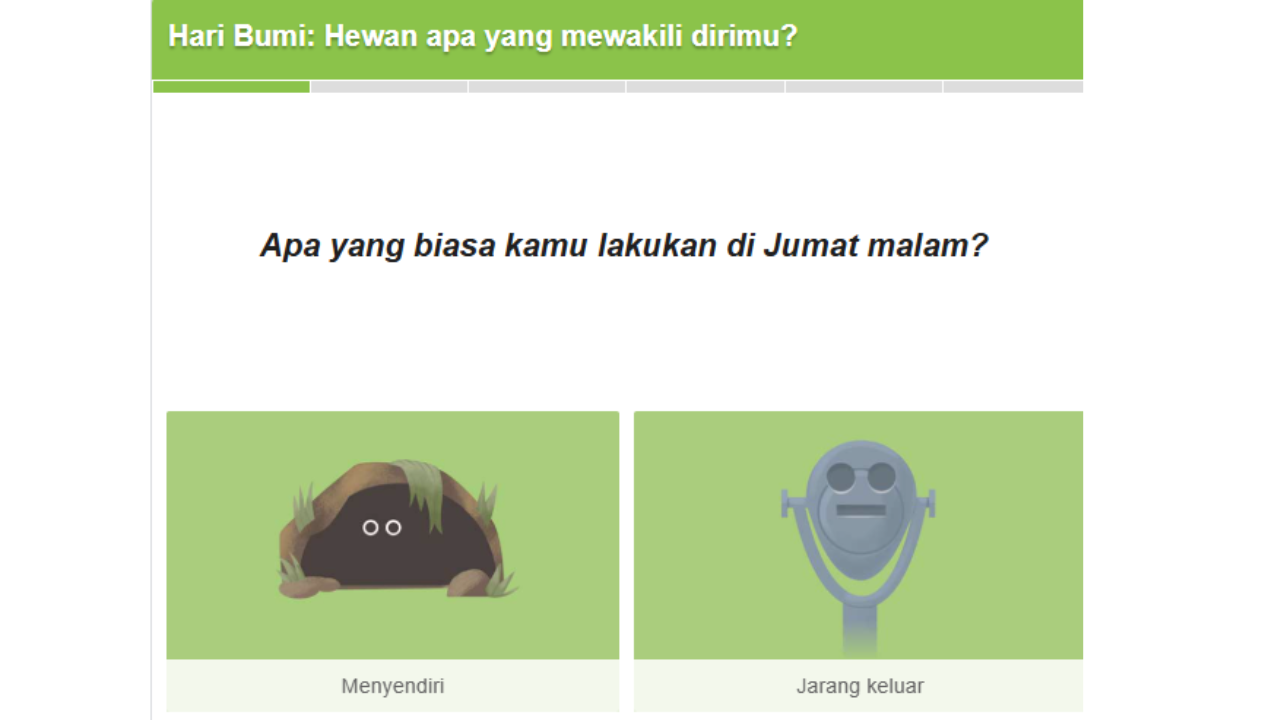Kuis Hari Bumi 2026 Google: Link, Cara Main, dan Arti Hasil Tes Kepribadian